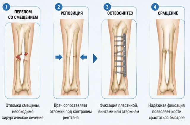 Лечение переломов: от гипса до остеосинтеза — современные методы восстановления костей