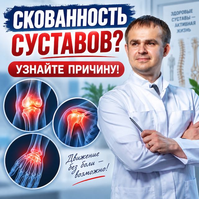 Скованность суставов: узнайте причину и что делать