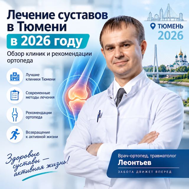 Лечение суставов в Тюмени в 2026 году: обзор клиник и рекомендации ортопеда