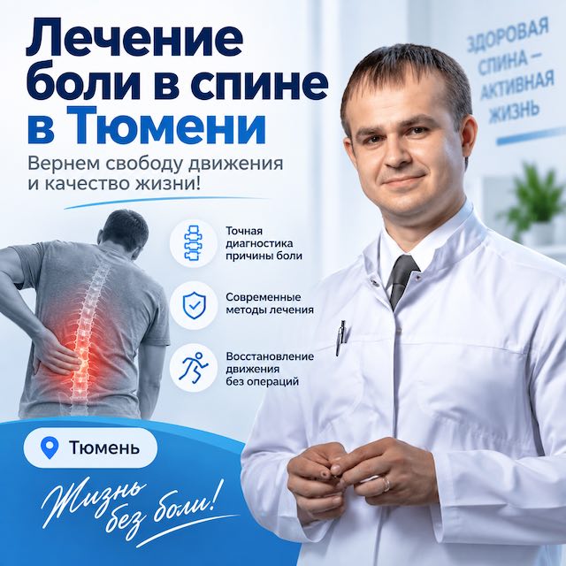 Лечение боли в спине в Тюмени: обзор клиник от врача