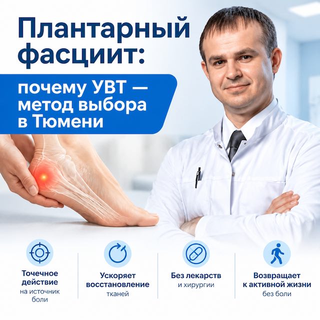Плантарный фасциит: почему УВТ — метод выбора в Тюмени