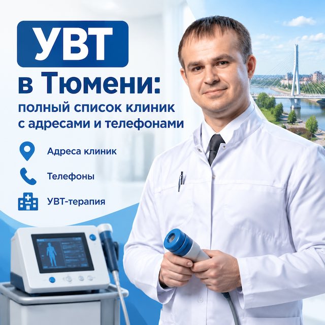 Ударно-волновая терапия (УВТ) в Тюмени: список клиник, цены и отзывы