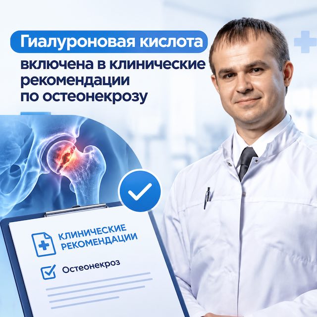 Гиалуроновая кислота включена в клинические рекомендации по остеонекрозу: что это меняет для врача и пациента