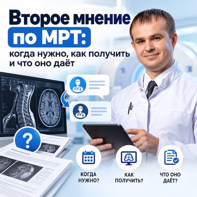Второе мнение по МРТ: когда нужно, как получить и что оно даёт